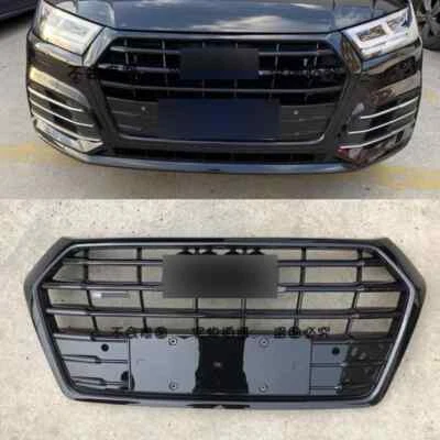 For Audi Q5 SQ5 Front Bumper Grille Upper Mesh Grill Glossy Black 2018 2019 2020 - Imagem 1 de 3