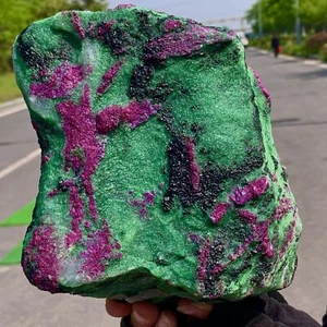 8.21LB Natural green Ruby zoisite (anylite) crystal Chakra mineral Energy - Picture 1 of 21