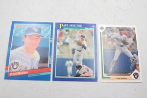(3) Milwaukee Brewers Baseball Cards - Paul Molitor, MLB - Picture 1 of 7