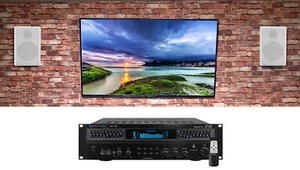 Technical Pro RX113 1500w Home Theater Amplifier Receiver+5.25" White Speakers - Picture 1 of 11