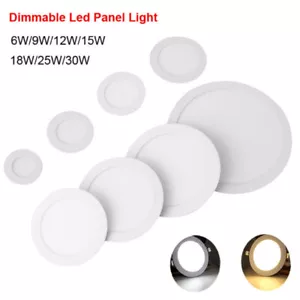 Lámpara de Downlight de Techo Redonda con Panel LED Empotrado Regulable 6/9/12/15/25/30W - Imagen 1 de 9
