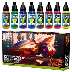 Set Acrylic Candy Ink Paint 17ml - Intensity Airbrush Brush Figures Miniatures - Picture 1 of 3