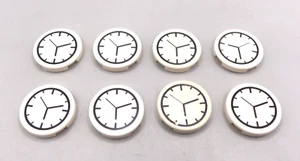 LEGO 14769pb001 FLIESE RUND 2x2 MIT UHR MUSTER x8 - Bild 1 von 1