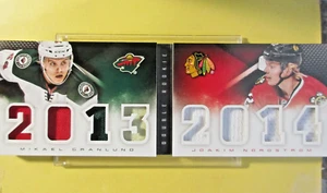 GRANLUND NORDSTROM 2013-14 DUAL ROOKIE Panini Playbook #dr-gn Wild & Hawks - Picture 1 of 4