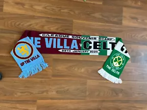 ASTON VILLA V CELTIC RARE 29/01/25 European match scarf - Picture 1 of 2