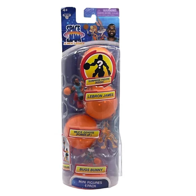 Pacote com 4 mini figuras Space Jam A New Legacy Lebron, Bugs Bunny, Wile E. Coyote - Imagem 1 de 4