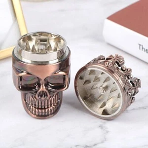 King Skull Plastics Tobacco Herb Spice Grinder 3 Layers Crusher Hand Muller - Bild 1 von 6