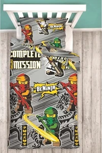 LEGO Ninjago Mission Single Bed Duvet Quilt Cover Set Official Boys Girls - Picture 1 of 2