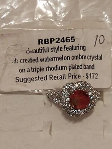 Bomb Party - OG RBP2465 - "Bird's Nest" Watermelon ombre crystal - Size 10 - Picture 1 of 1