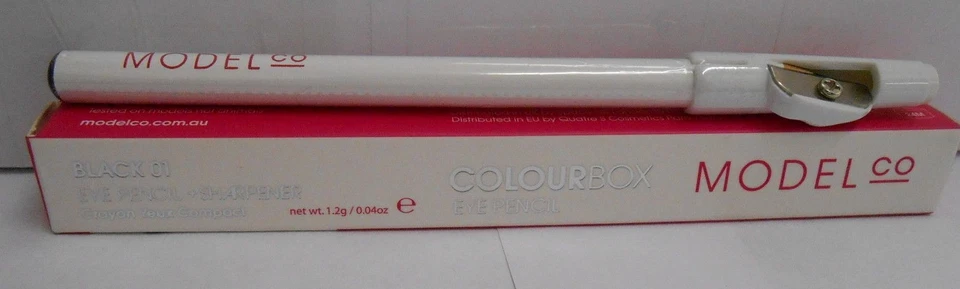 Model Co Colour Box Eye Pencil + sharpener .04 oz *NIB  BLACK 01 - Image 1 of 1