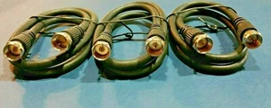 3 PCS Black 3ft 75 Ohms Coax Cable for Indoor/Outdoor CATV Digital Satellite TV. - Picture 1 of 3