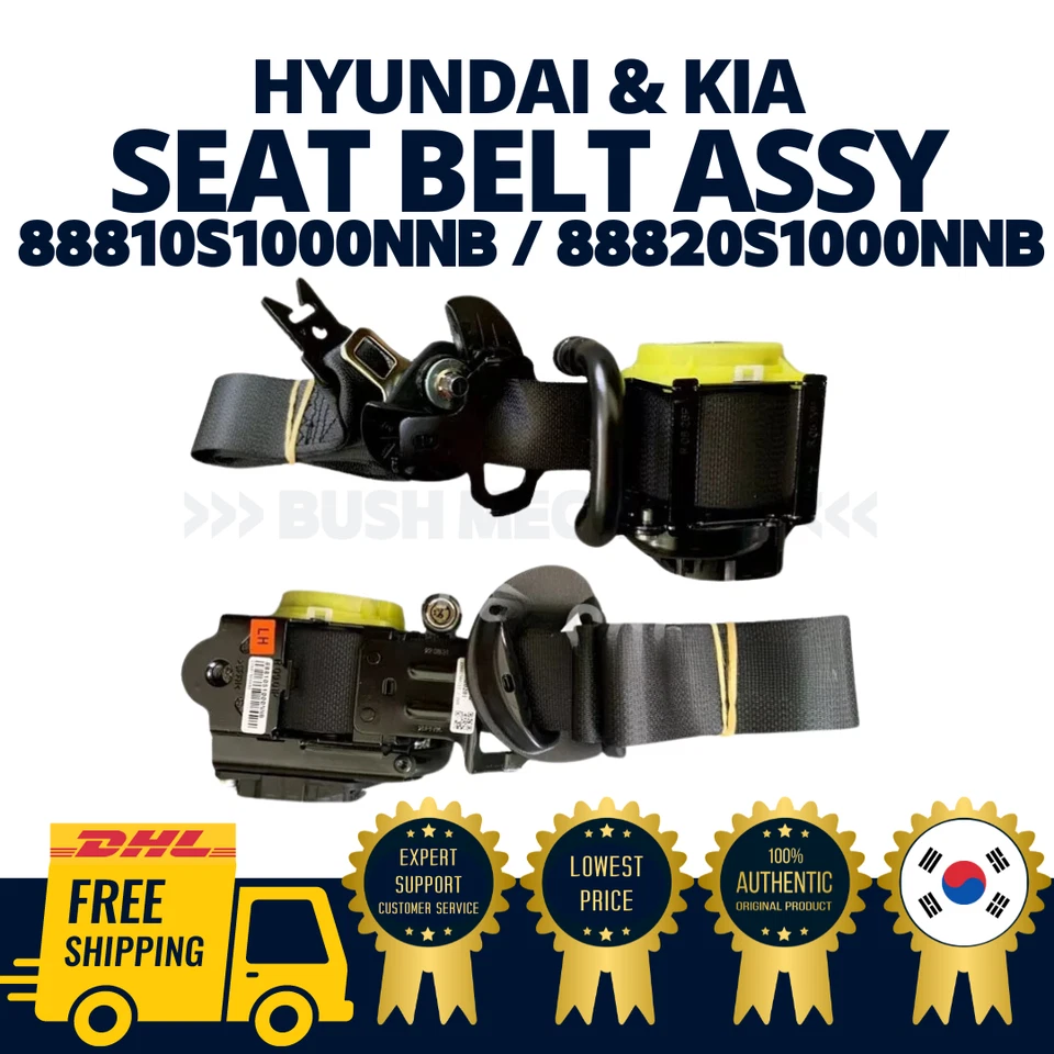 Conjunto de retractor de cinturón de seguridad genuino OEM Hyundai Kia izquierda derecha derecha derecha Santa Fe Foto 1 de 1