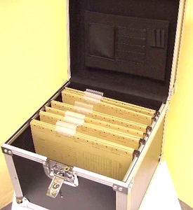 Registraturen Case für Dokumente Akten, Dokumenten Transport Koffer Box, schwarz - Picture 1 of 12