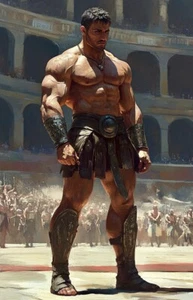 Huge Gladiator Ready For Battle Artwork Image, Multiple sized Poster / Prints - Foto 1 di 1