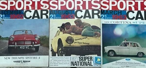 3x Sports Car Magazines 1962/3 Dec, March, Aug - Monte, MGB, Mini Cooper - Picture 1 of 5