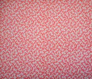 Quilt Fabric By The Half-Yard Small Pink Floral Calico on White Cotton - Picture 1 of 2