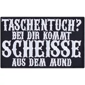 Lustiger Aufnäher: Taschentuch? Aufbügler Biker Patch Festival Heavy Metal - Bild 1 von 5