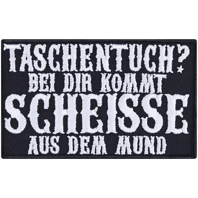 EXPRESS-STICKEREI GMBH Lustiger Aufnäher: Taschentuch? Aufbügler Biker Patch Festival Heavy Metal