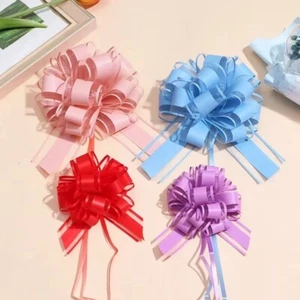 5Pcs DIY Wedding Car Ribbon Wedding Pull Bow Flower Home Decoration - Picture 1 of 21