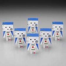 Rare Blue Impulse Danbo 6 Set Revoltech Mini 80mm Danboard