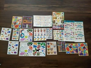 Vintage Sticker Lot Sponge Bob Trucks Bikes Bears Animals Letters - Picture 1 of 8
