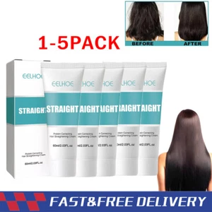 Protein Hair Straightening Cream Silk Gloss Smooth Rough Hair Repair Straight - Picture 1 of 16
