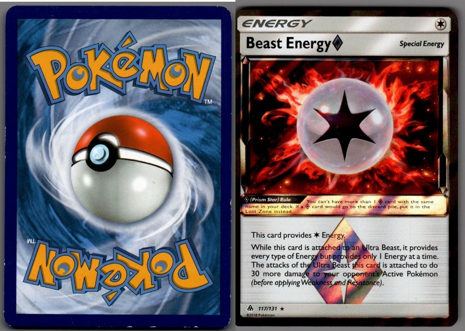 2018 Pokemon, S&M Forbidden Light, #117/131 Beast Energy, Holo Prism Rare - Image 1 of 1