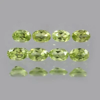 4.70 Karat Zertifiziert Natürlich Burma Grün Peridot 6x4 MM Oval Menge Lose - Bild 1 von 4
