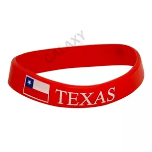 Texas Armband / Texas Flagge Silikon Gummi Armband - Bild 1 von 3