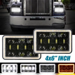 Faros LED ámbar DRL haz alto/bajo para Chevrolet El Camino 1982-1987 2 piezas 4x6" - Imagen 1 de 12