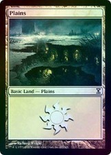 Plains 285 - Foil Light Played MTG Time Spiral Magic 2B3