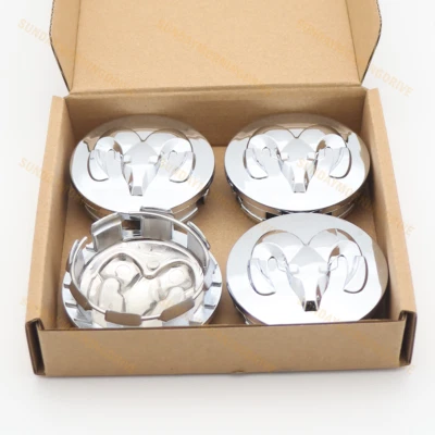 4 Pack For 2013-2019 Ram 1500 Chrome Wheel Hub Center Cap Cover Spoke - Image 1 of 4
