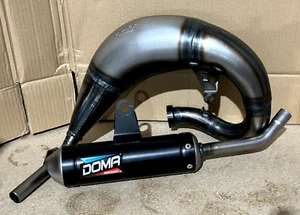 Husky Gas Gas 85 Doma Exhaust Complete Front Pipe & Silencer 2018-2024 New Black - Picture 1 of 5
