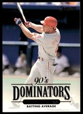 1994 Donruss 90's Dominators Batting Average Lenny Dykstra Philadelphia Phillies
