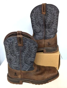 Rocky  Denim Boots Leather  Western Boot Sz 6.5M, Kids 8", EU38M~ RKW0255Y - Picture 1 of 6