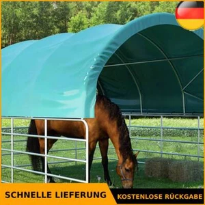 Weidezelt Unterstand PVC Weidehütte Weideunterstand Rundbogenzelt 3,7x3,7 m Neu - Bild 1 von 8