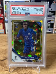 2021-22 Topps Chrome Sapphire Trevoh Chalobah Yellow /99 PSA 10 Chelsea - Bild 1 von 2