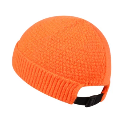 Hombres Mujeres Mini Pescador Gorro Sombrero Invierno Suave Lana Tejido Docker Calavera Gorra↟ Foto 1 de 4