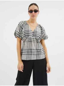 Checked Puff Sleeve Blouse SIZE UK 14 G4 - Picture 1 of 2