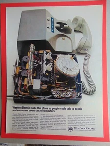 1965 WESTERN ELECTRIC Telephone Insides for Computer to Talk Foto Druck Anzeige - Bild 1 von 1
