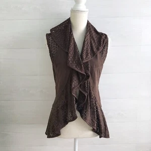 Alberto Makali - braunes weiches Trägertop aus Wildlederimitat, S - Bild 1 von 5