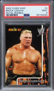 2002 Fleer WWF Brock Lesnar ROYAL RUMBLE #4 PSA 9 MINT