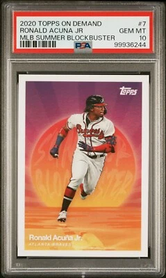 Ronald Acuna Jr 2020 Topps On Demand MLB Summer Blockbuster #7 Braves PSA 10 - Image 1 of 2