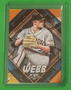 2022 Topps Fire - Logan WEBB #192 ORANGE Foil #216/299 - Picture 1 of 2