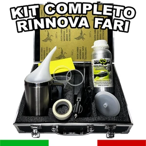 Kit Lucidatura Fari Rinnova Ripristina Elimina Graffi Fanali Polimero Blu 800g - Foto 1 di 20