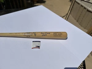 Ernie Banks HOF Cubs Signed/Auto Baseball Bat PSA/DNA 512 HR Inscr. Set Break - Picture 1 of 3
