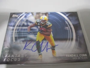 RANDALL COBB 2015 TOPPS FANTASY FOCUS NFL SIGNED CARD IP PACKERS WR #FF-RC - Picture 1 of 1