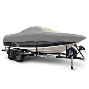 Heavy Duty 1200D Waterproof Boat Cover, Boat Cover 20-22 ft with grey - Picture 1 of 8