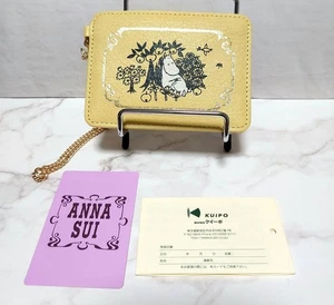 Anna Sui Moomin Card Pass Case Yellow Unused Ladies Cute Collectible Wallet - Picture 1 of 5