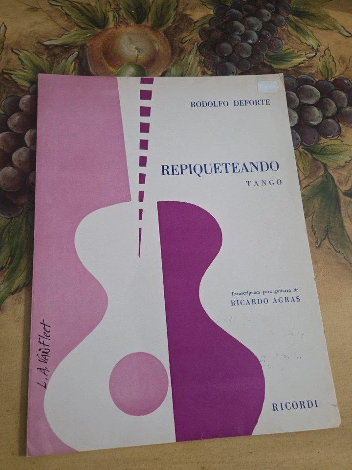 Guitarra Clásica Rodolfo Reforte Repiqueteando (Tango) Partituras Extremadamente Raras Foto 1 de 2